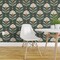 Peel & Stick Wallpaper 2FT Wide Green Flower Floral Meadow Botanical Art Nouveau Hand Drawn Large Scale Rustic Custom Removable Wallpaper by Spoonflower